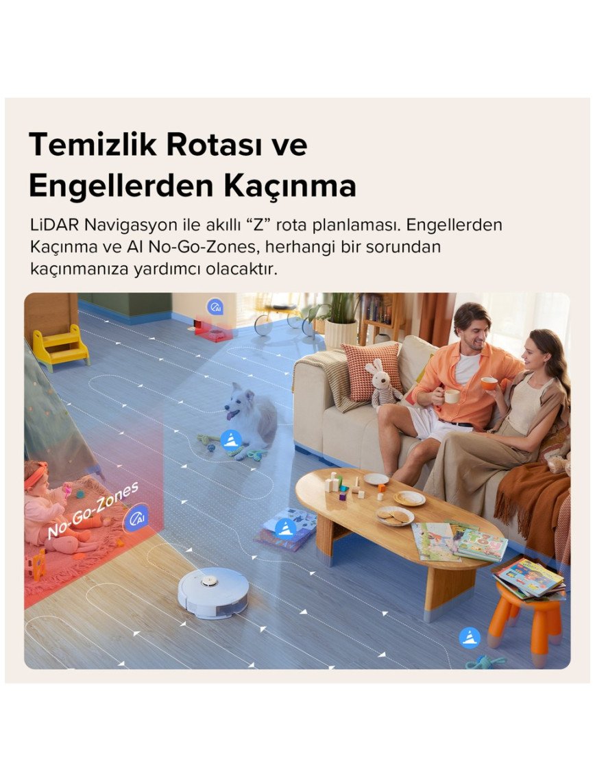 Roborock Vacuum Cleanner Q8 Max Robot Süpürge Beyaz