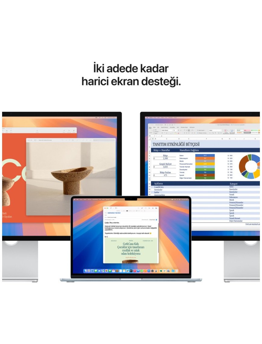 Apple MacBook Air M4 16GB 256GB SSD macOS 15" Taşınabilir Bilgisayar Gümüş MW1G3TU/A
